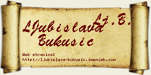 LJubislava Bukušić vizit kartica